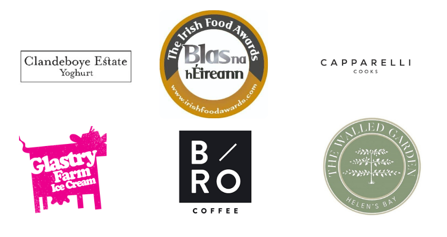 Logo's of the winners from Blas na heireann2024 Irish Food Awards